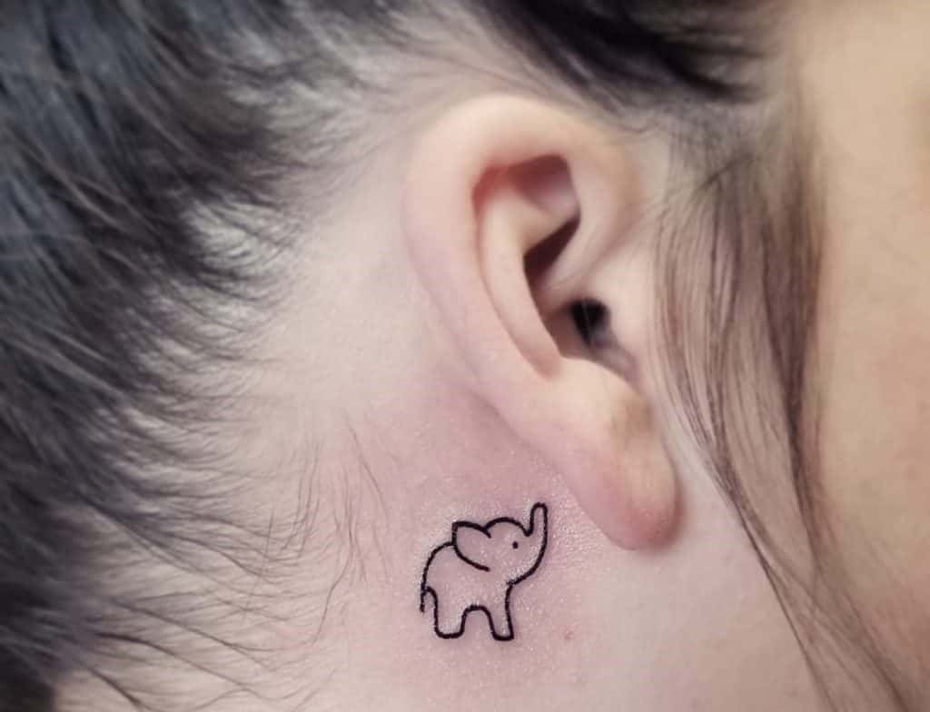 Small elephant tattoo design