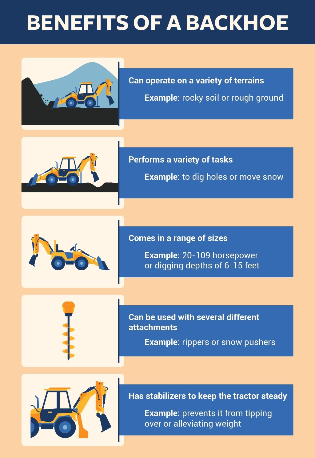 Top reasons and benefits to choose a backhoe excavator. 