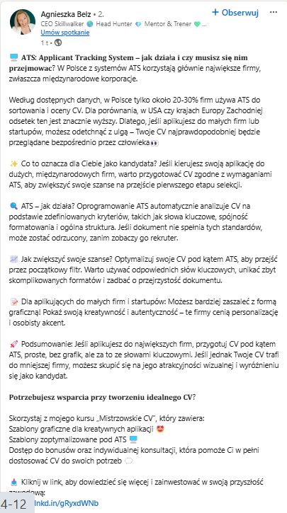 https://www.linkedin.com/posts/agnieszkabelz_mistrzowskiecv-cvtips-konsultacjecv-activity-7267446042105667584-ilWV?utm_source=share&utm_medium=member_desktop 
