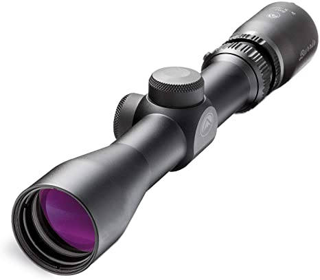 A great scope with bullet drop compensating reticle is easily mounted scout style on a mini-14