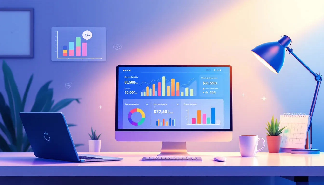 The image showcases a digital marketing team discussing core PPC management services, featuring charts and graphs that represent successful PPC campaigns, ad spend, and monthly reports. The atmosphere conveys a focus on driving qualified traffic and achieving business goals through effective PPC advertising strategies.