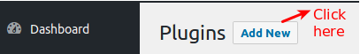 Click on the add new options to install new plugin