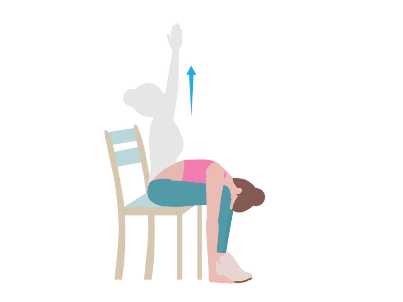 forward fold chair yoga