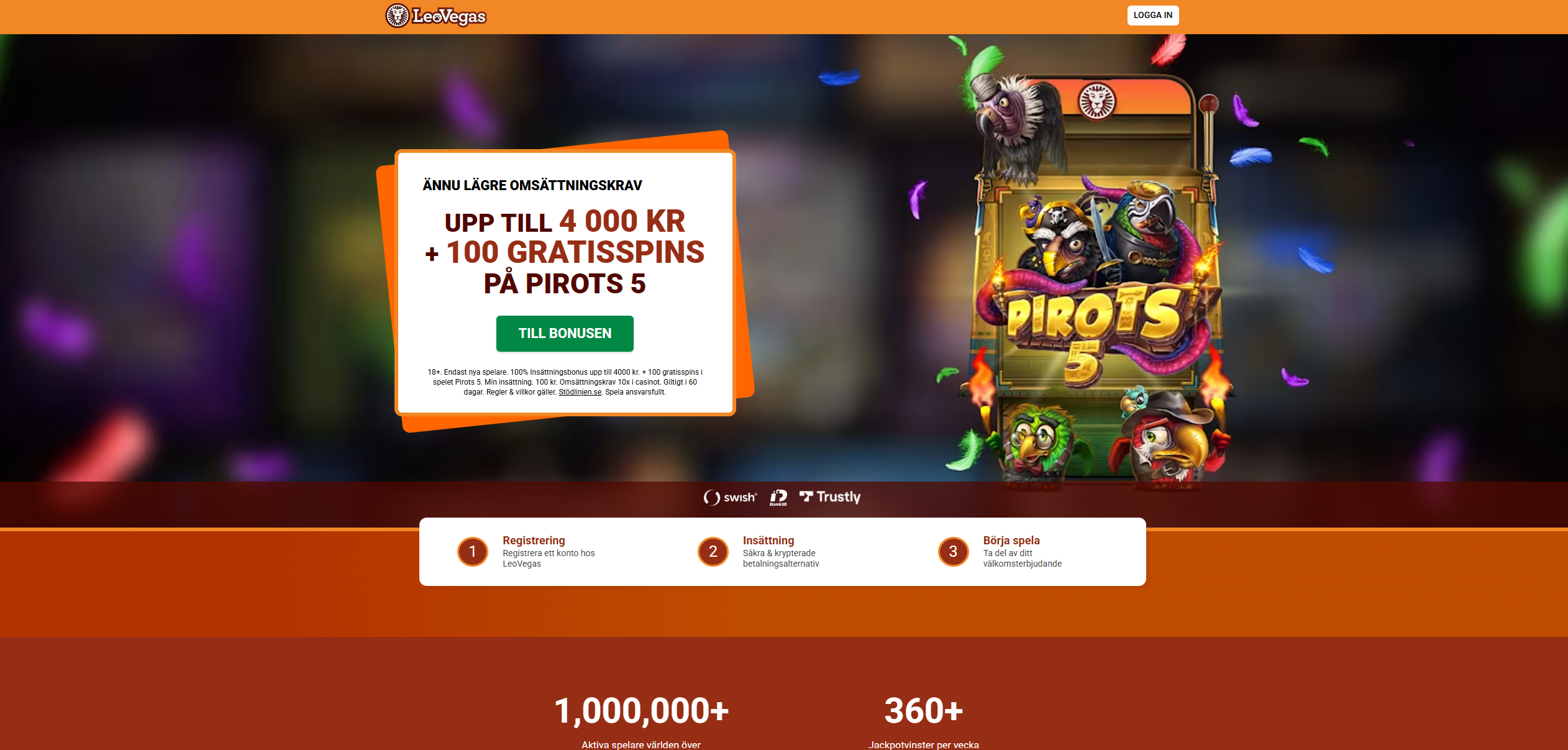 LeoVegas bonus för casino