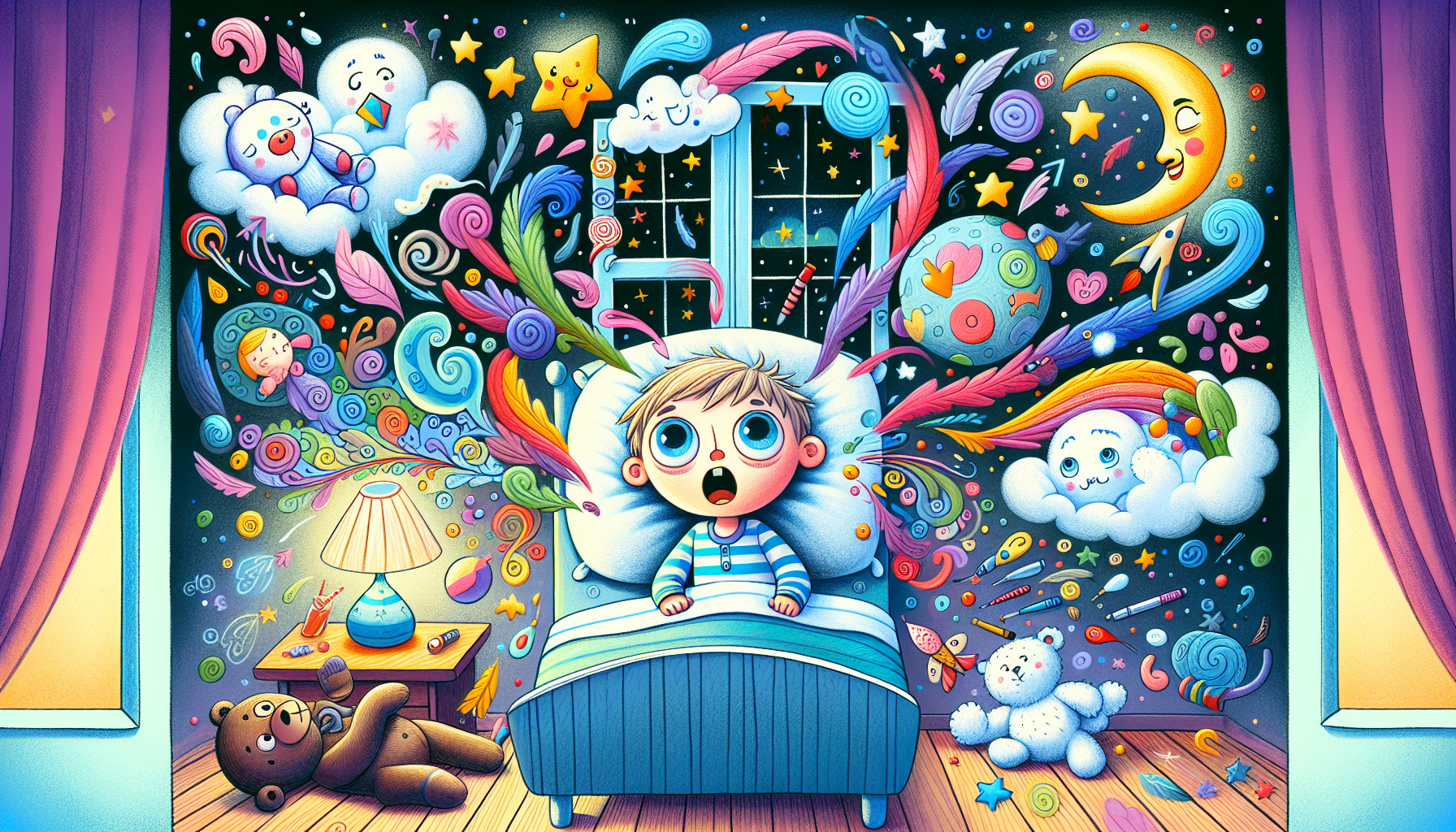 An illustration depicting a child's imagination.