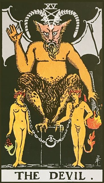 devil tarot card, demon, monster
