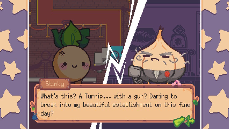 Turnip with a Gun must have been an alternate title for this. (Image Source: SnoozyKazoo.com)