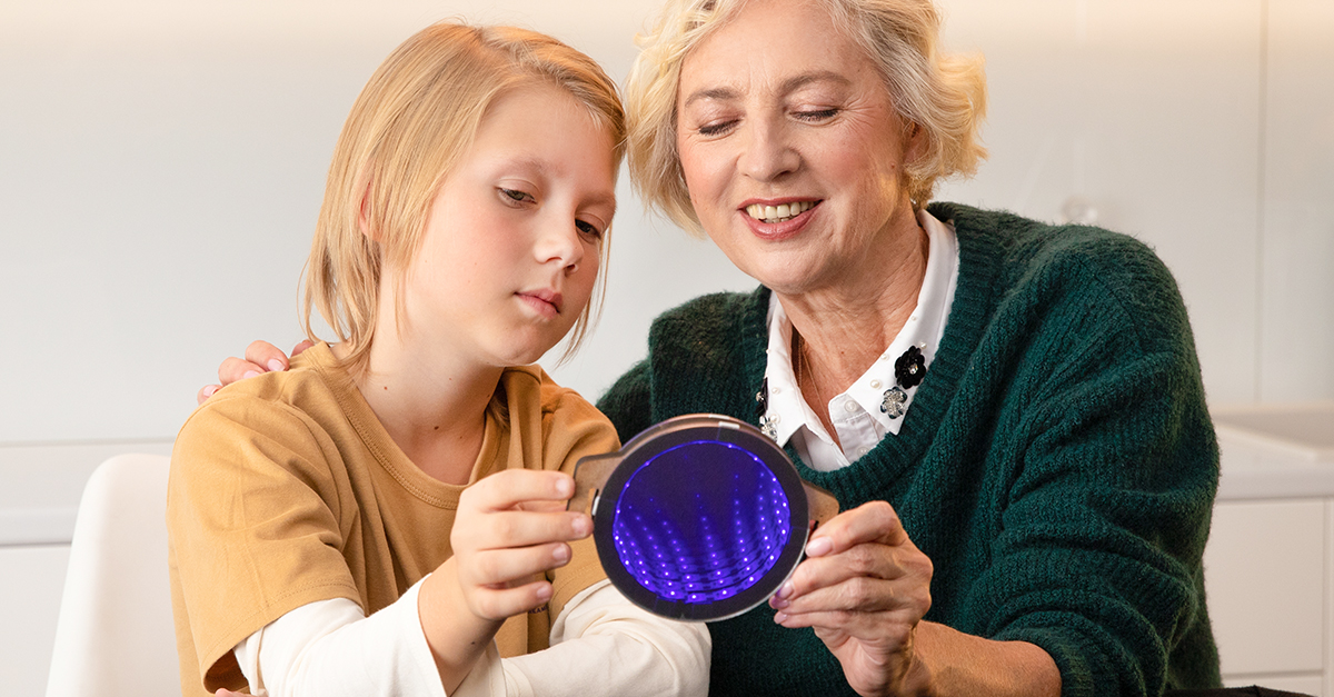 A child exploring a STEM project 