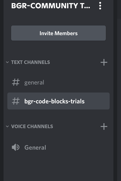 A channel is a good platform to test your blocks.