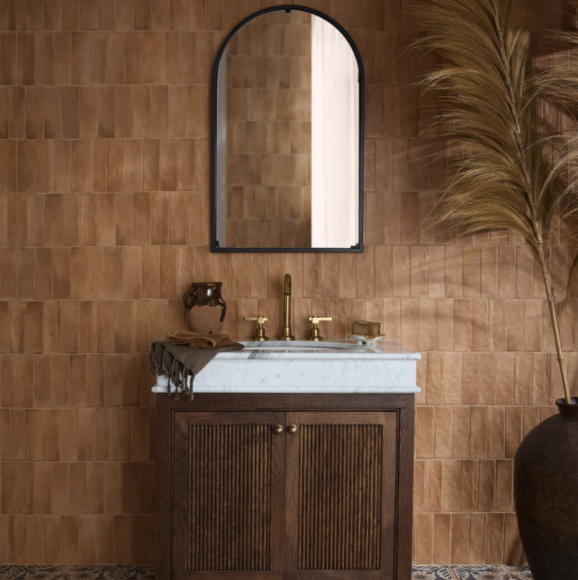 Oasis Veloute Ceramic Cotto Matt bathroom tiles from Hyperion Tiles