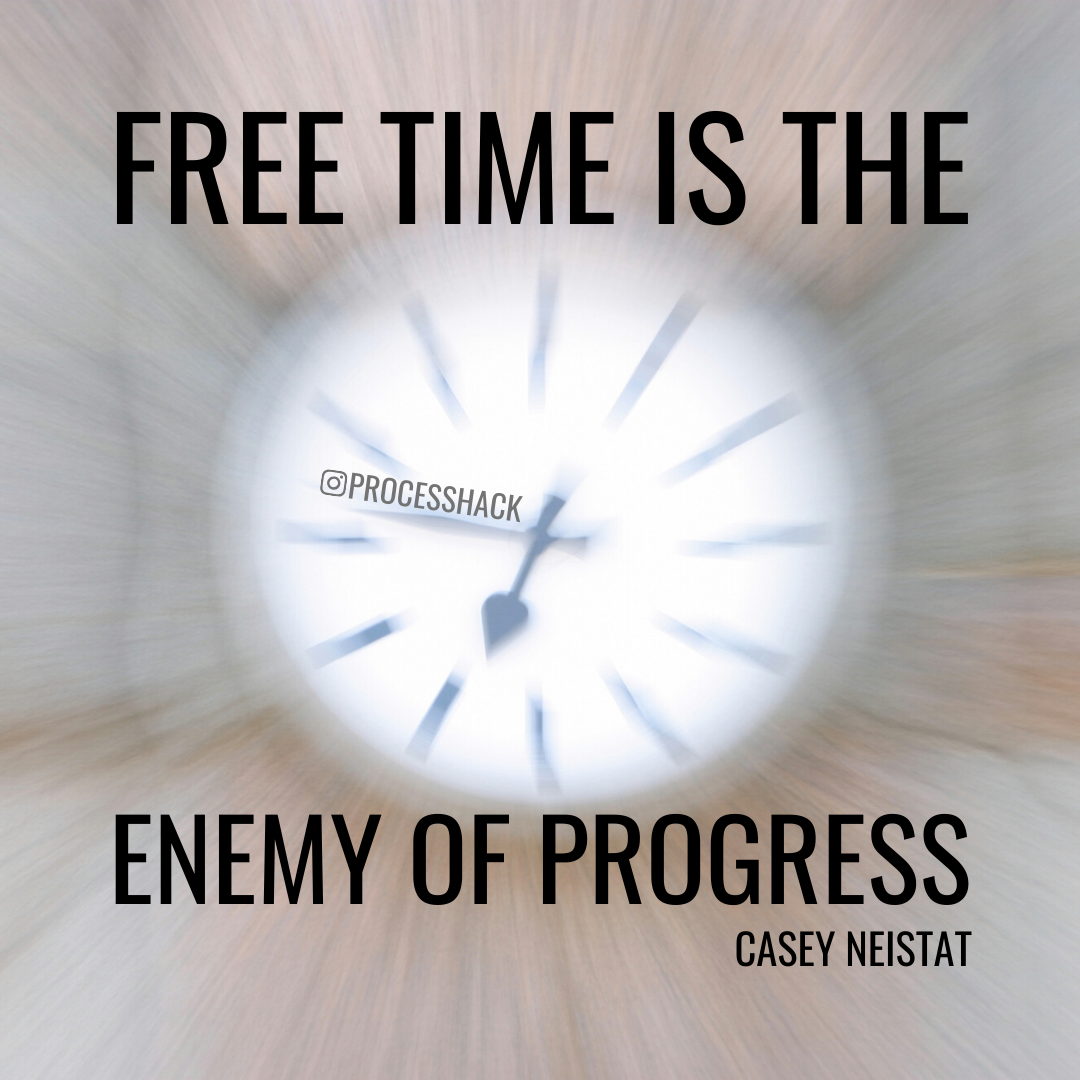 "Free time is the enemy of progress." - Casey Neistat