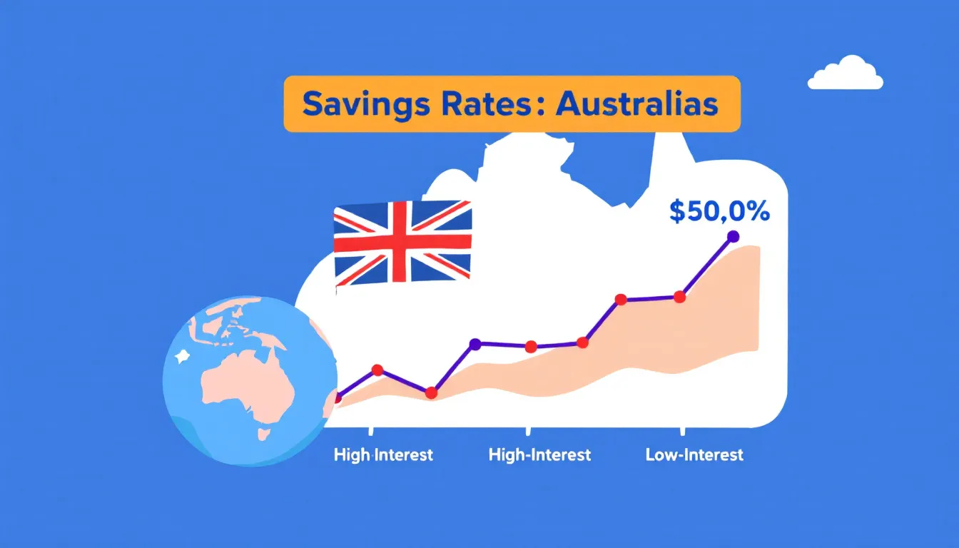 A visual representation of savings account interest rates in Australia.