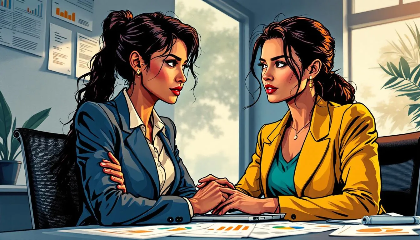 7c3631a8 5cd7 4b3c 9170 4d5e7b6b7657 A woman entrepreneur discussing her Mudra loan options with a financial advisor.