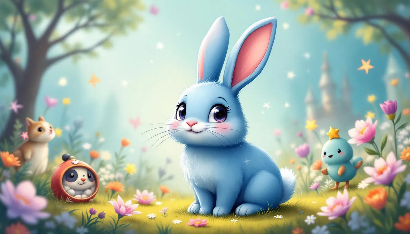 A blue self rabbit with a smooth, solid color coat.