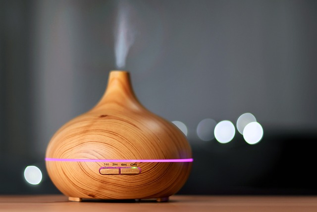 An image of a diffuser or humidifier emitting steam.