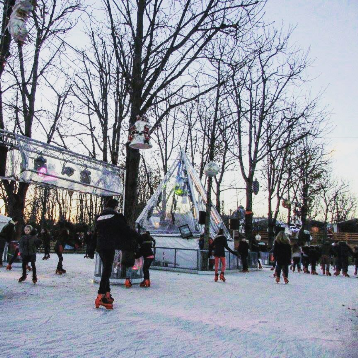 ice skating rink at le bon marché