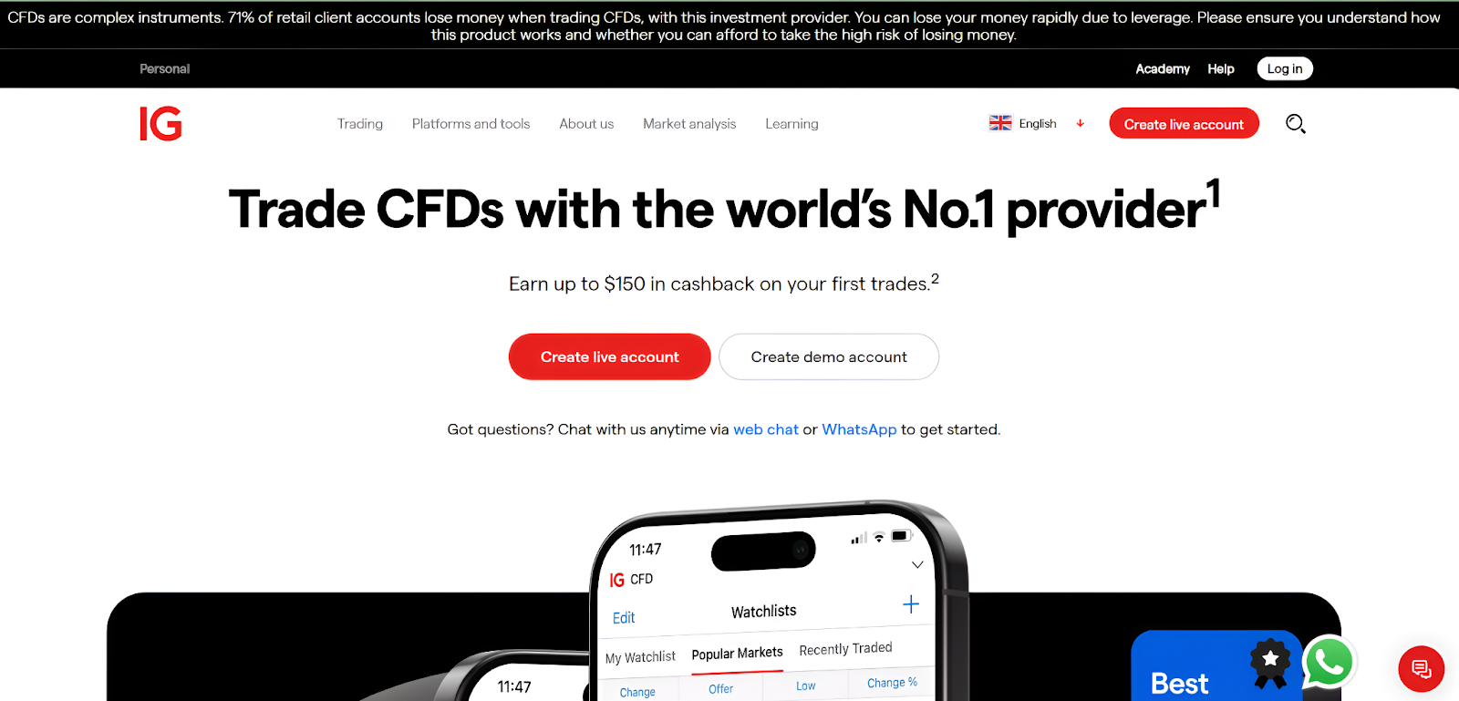 IG Markets – Best for Diverse Trading Platform Options