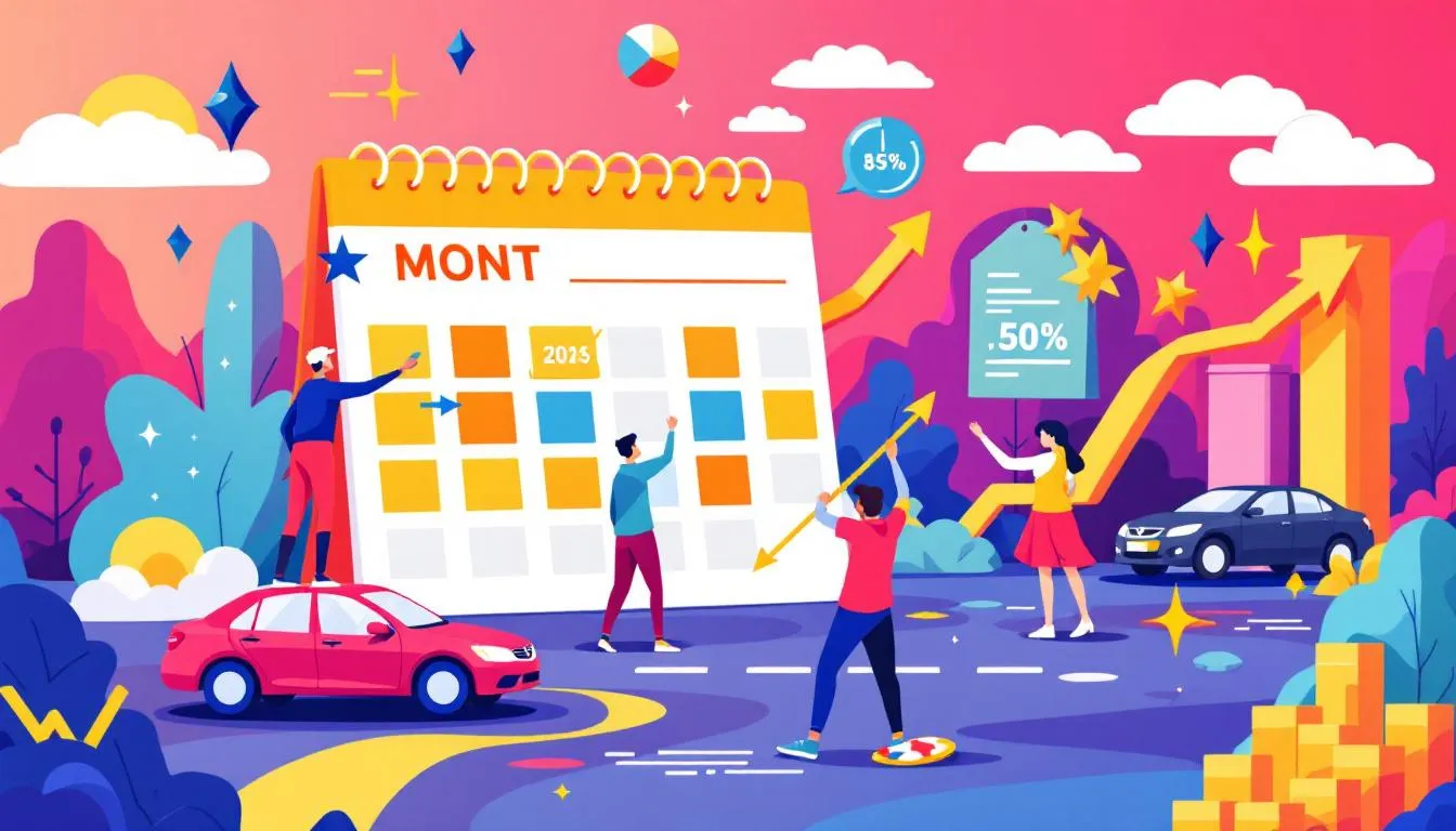 Researching the best time to sell or trade in your car based on market trends.