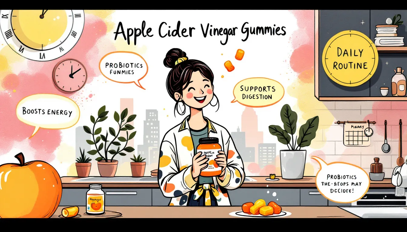 A daily routine featuring apple cider vinegar gummies.