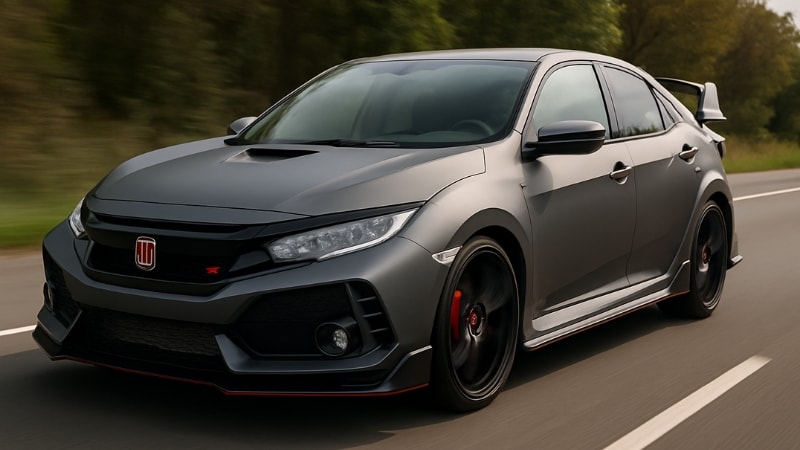 Honda Civic Type-R wrapped in matte vinyl wrap