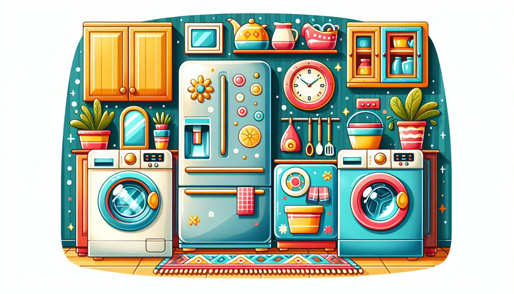 A variety of home appliances that require repair services.