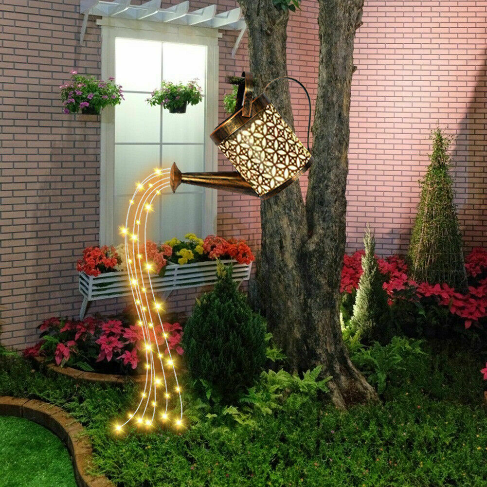 Solar watering can and fairy light water shower. Courtesy ebay