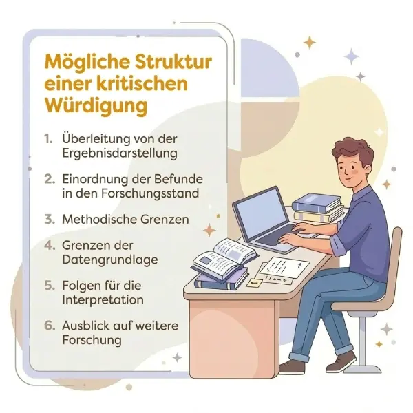 Mögliche Struktur einer kritischen Würdigung mit Einordnung der Befunde, Grenzen und Forschungsausblick