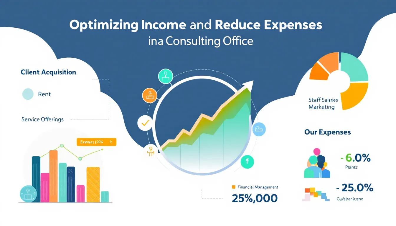 Optimización de ingresos y reducción de gastos en un consultorio.