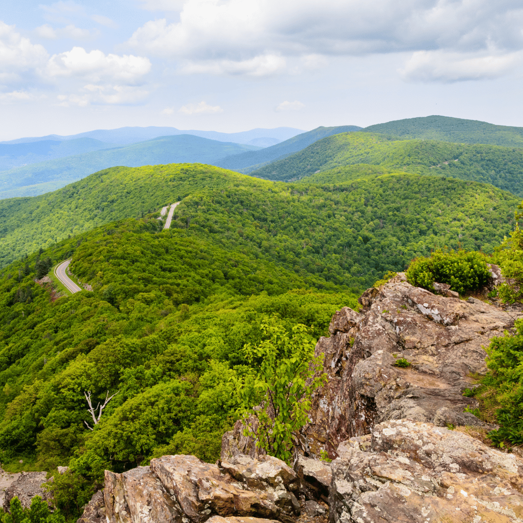 View of the mountains at Uwharrie National Forest