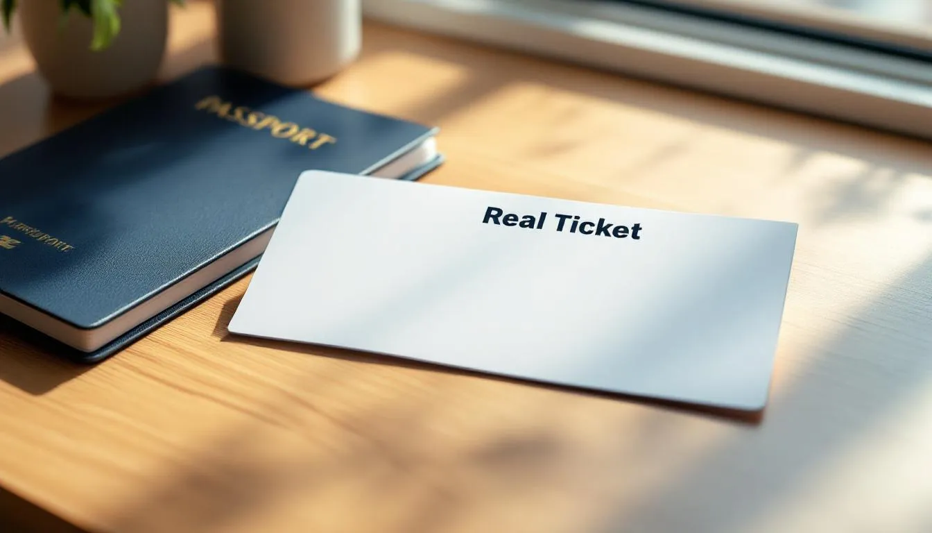 Real airline ticket