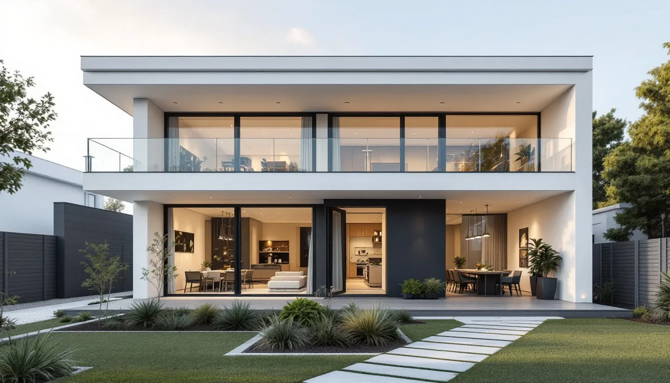 Een moderne energiezuinige woning met nieuwe kozijnen en isolerend triple glas, die voldoet aan de voorwaarden voor de ISDE subsidie. De woning is ontworpen met aandacht voor energiebesparing en verduurzamingsmaatregelen.