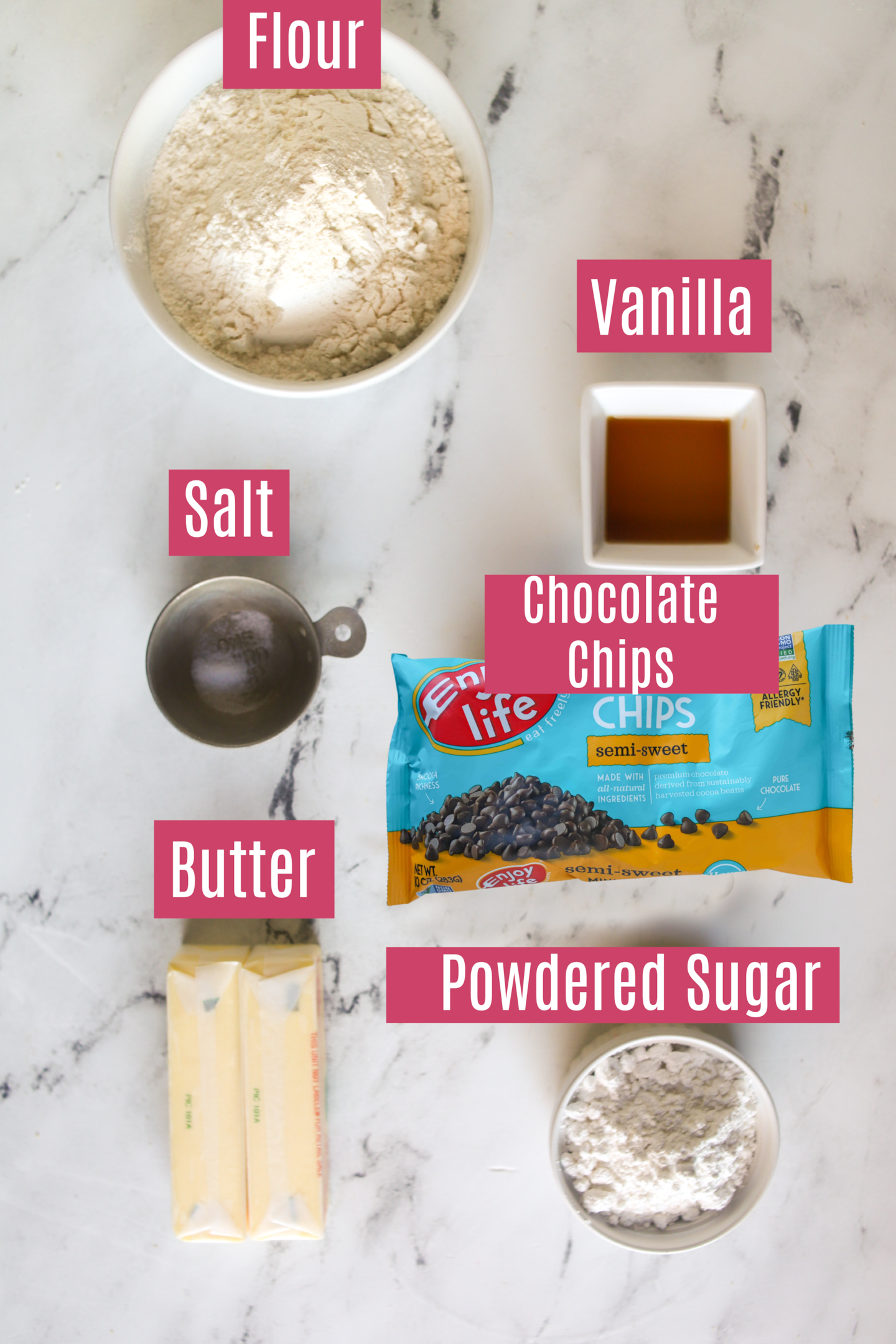 chocolate chip snowball ingredients