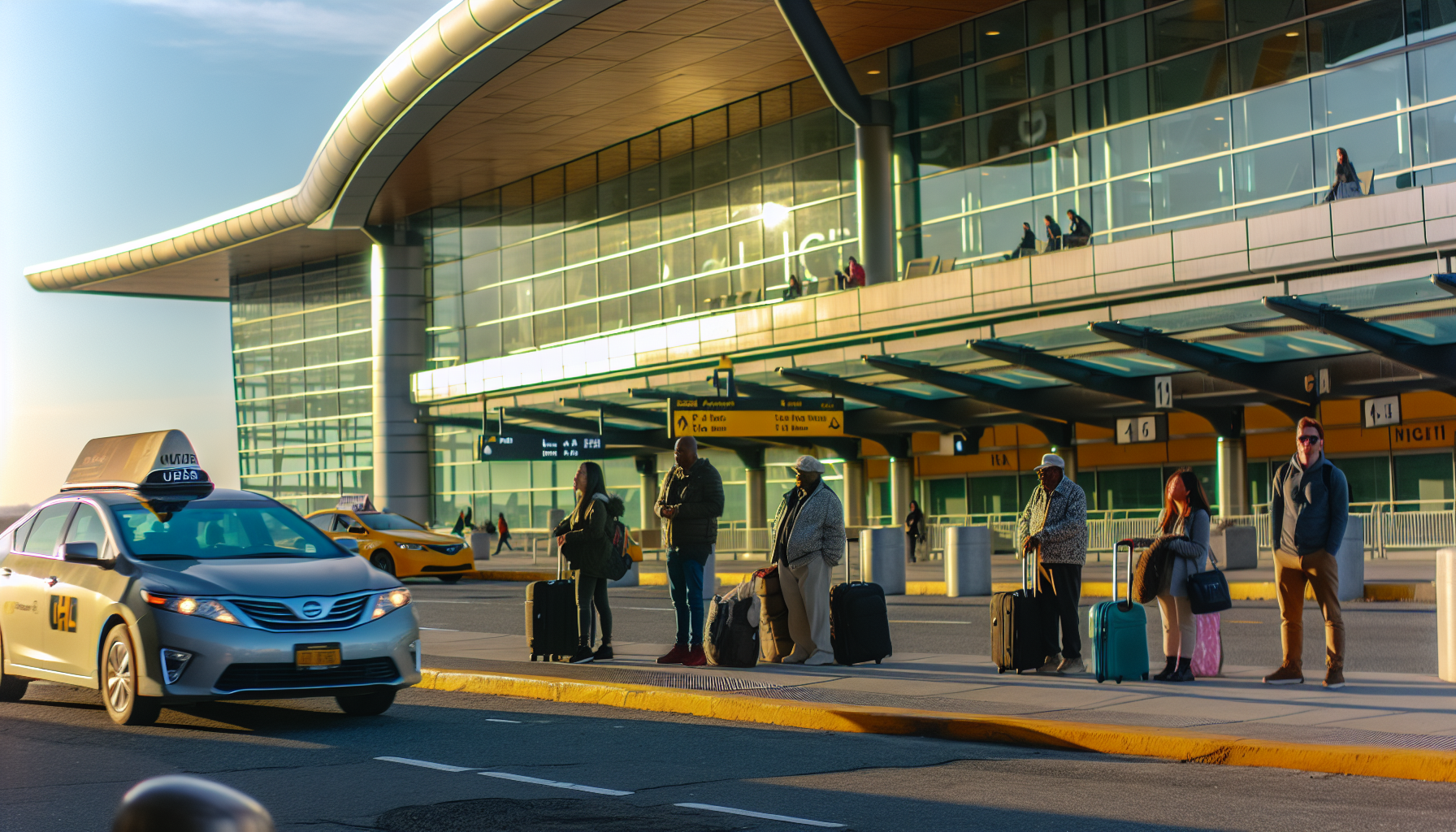 Uber and Lyft ridesharing options at Newark Airport