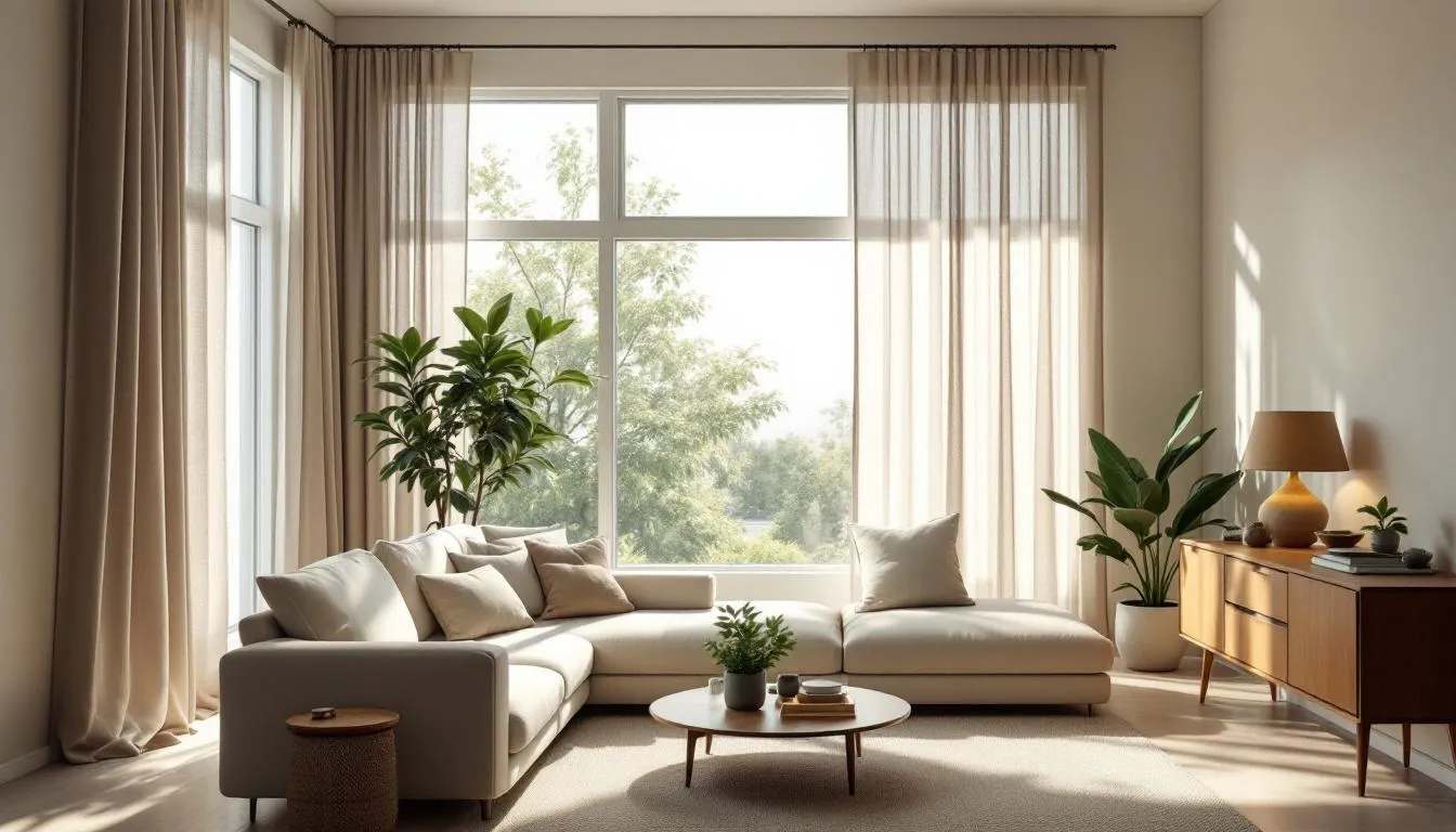 Eco-friendly window treatments in a sunlit room.