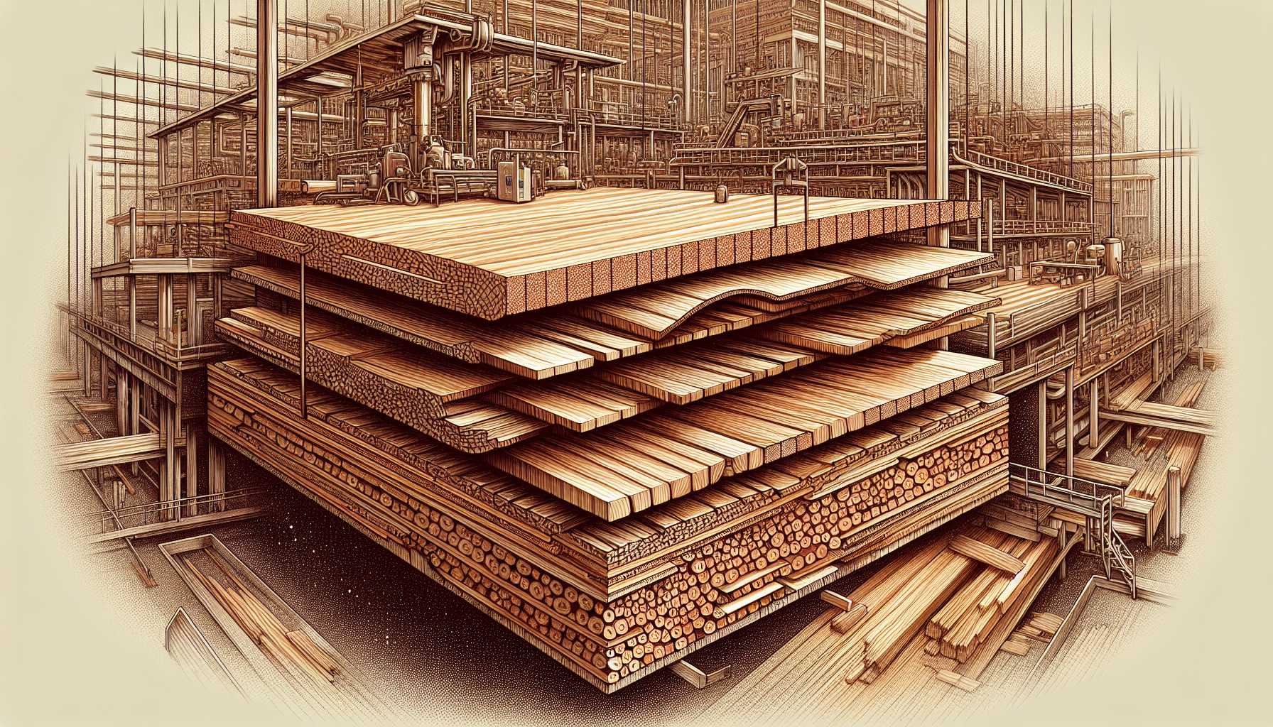 Illustration of OSB boards