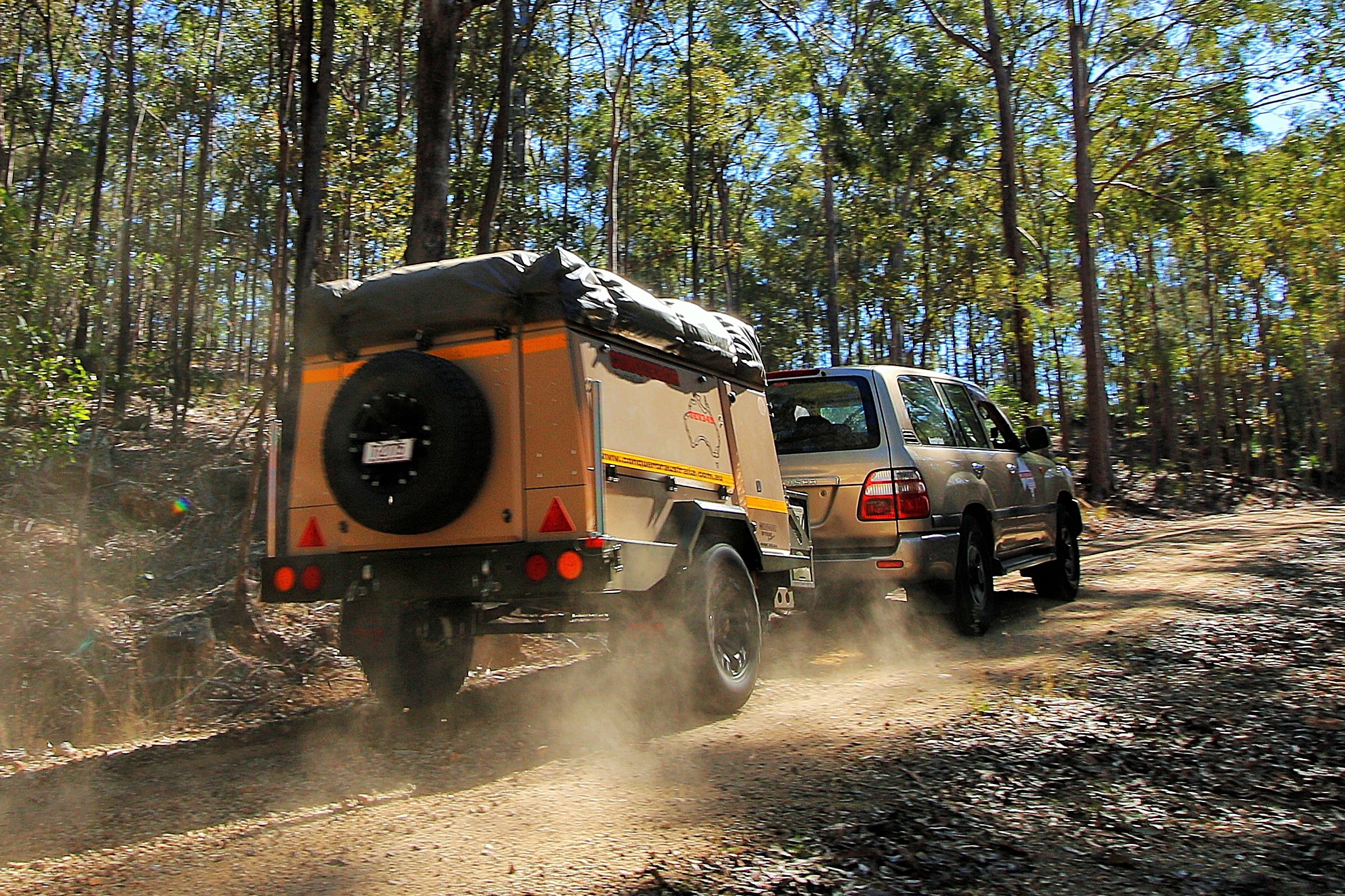 The UEV345 rides on heavy duty leaf springs with gas struts with a tough specifically designed chassis.