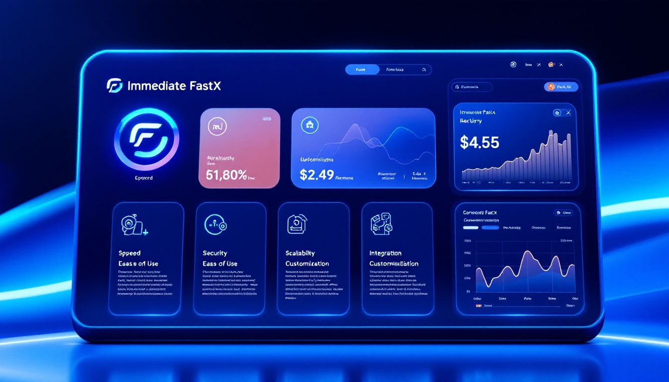 Key features of Immediate FastX showcased in a visual format.