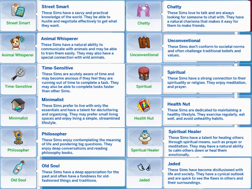 New Traits Pack