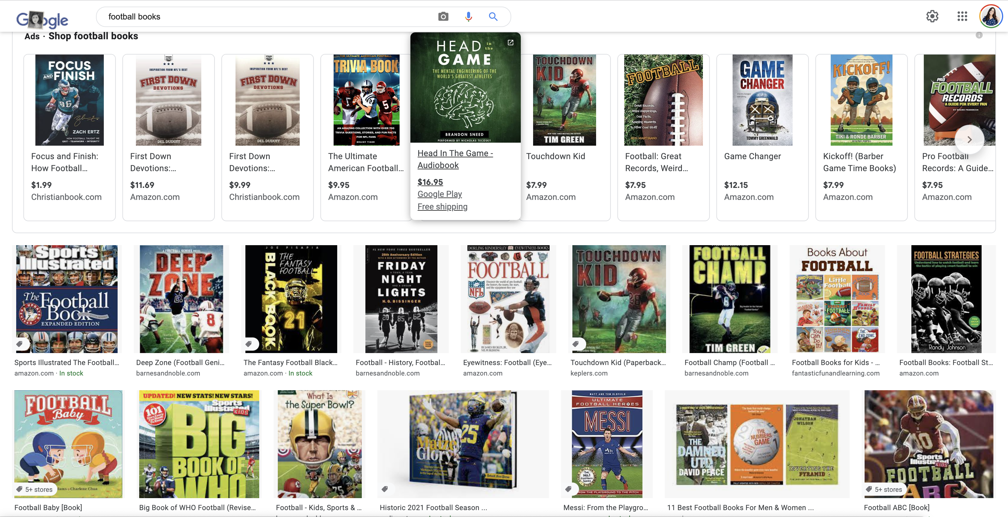 Inspirational books written by football coaches are good football gifts for football players.