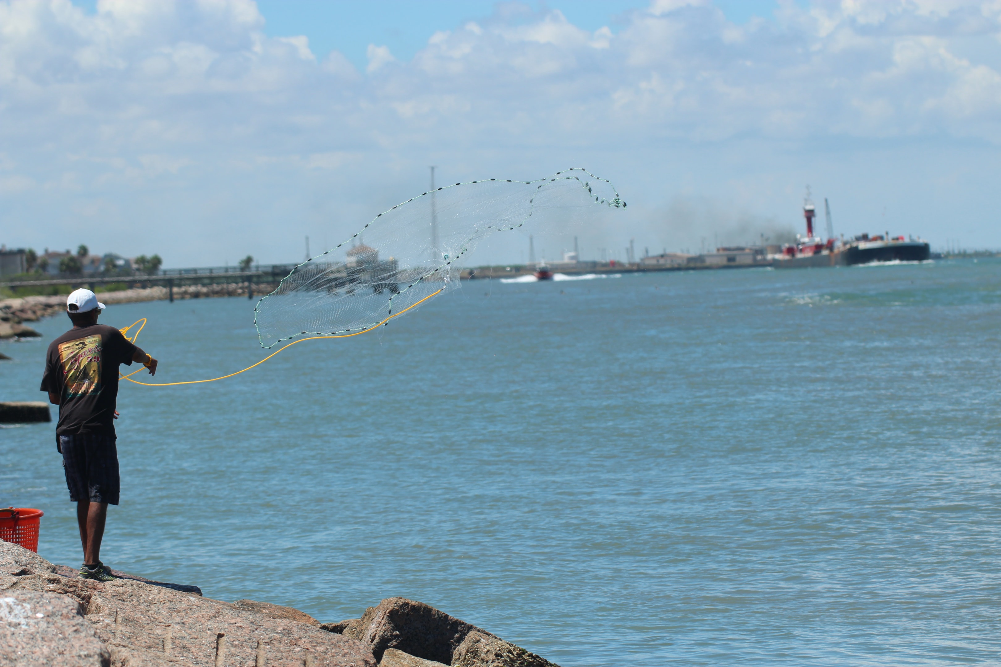 Fishing In Port Aransas Rocky Shoreline