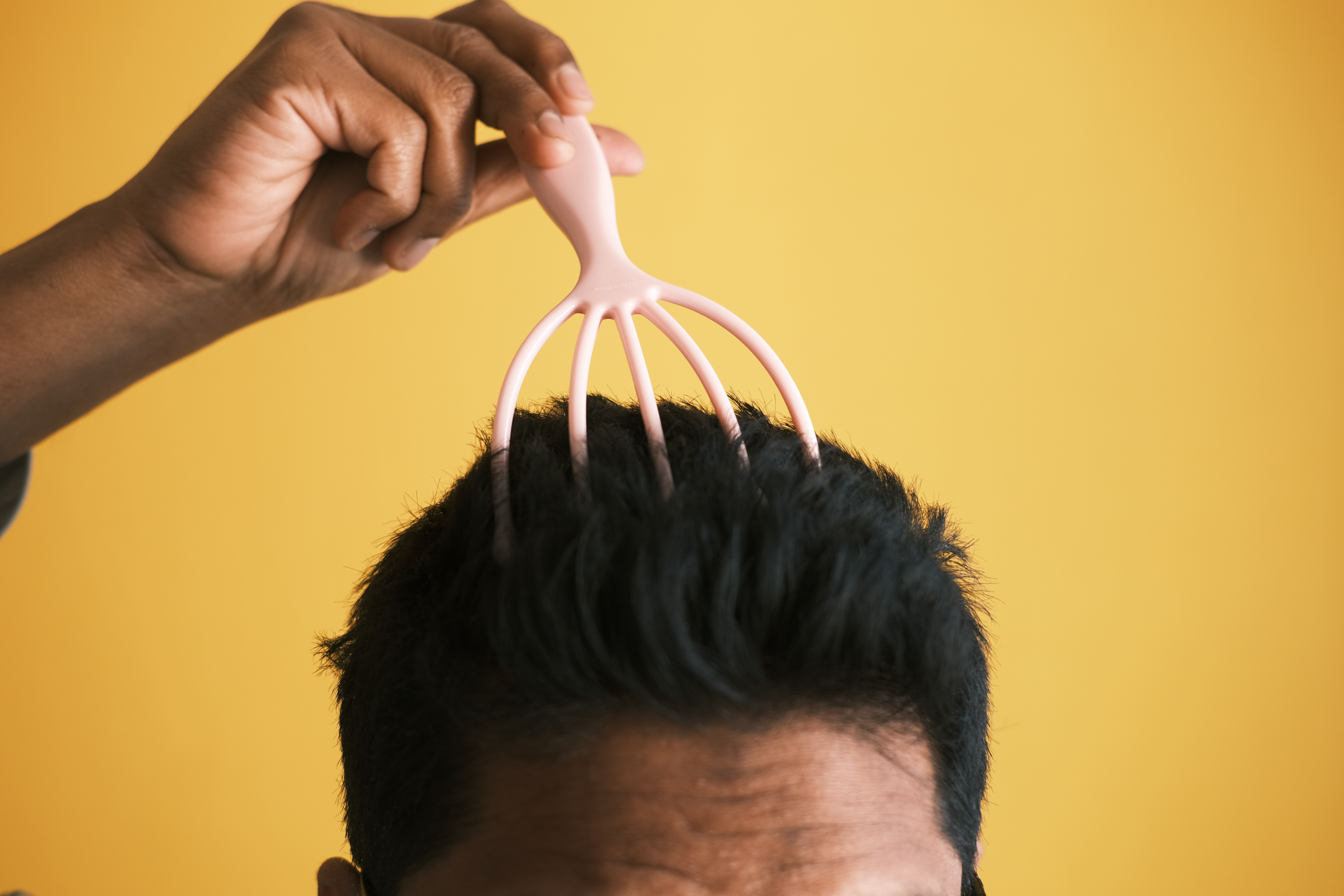 Scalp massage promotes hair growth.