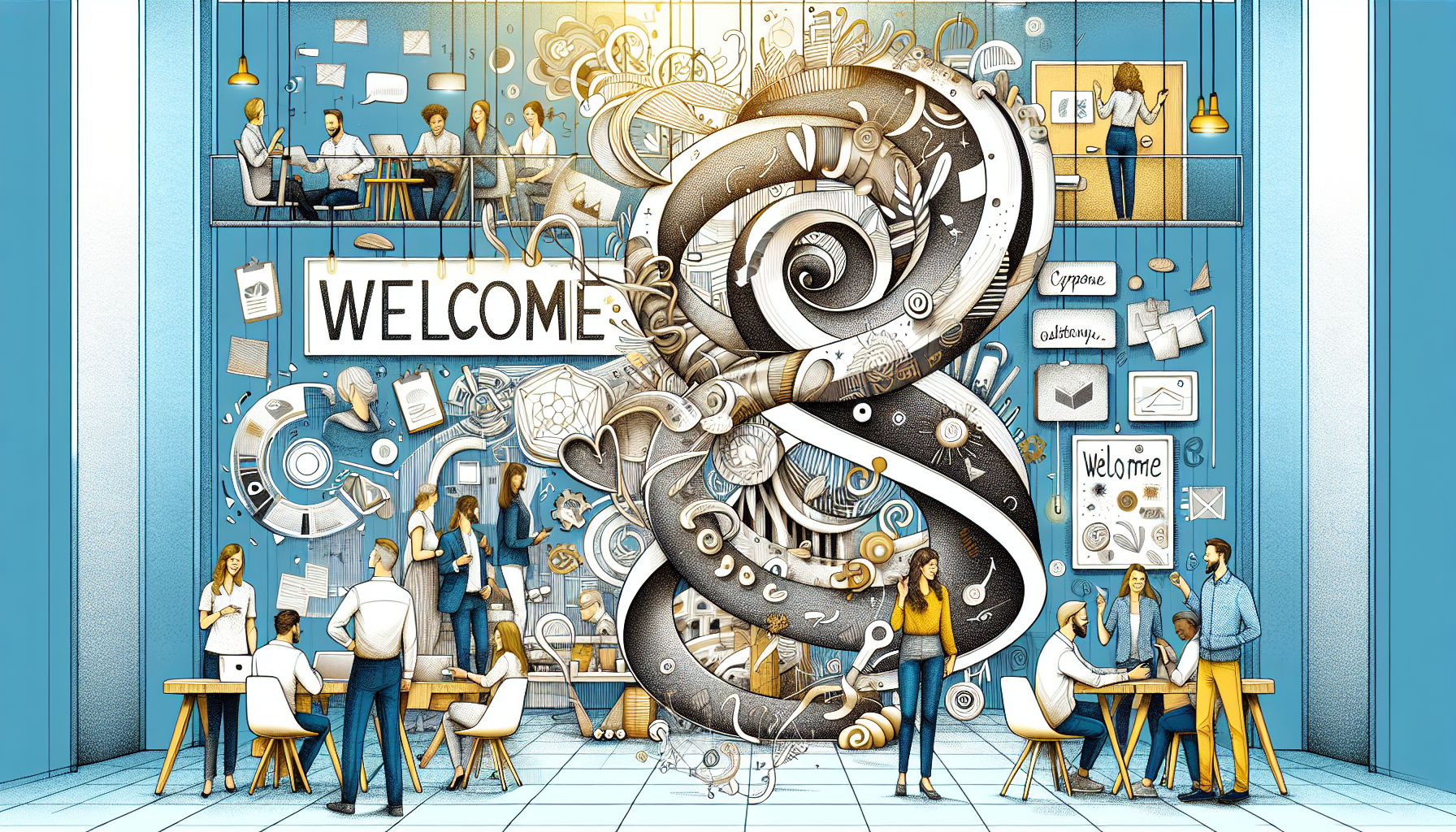 Illustration of a warm and engaging welcome message