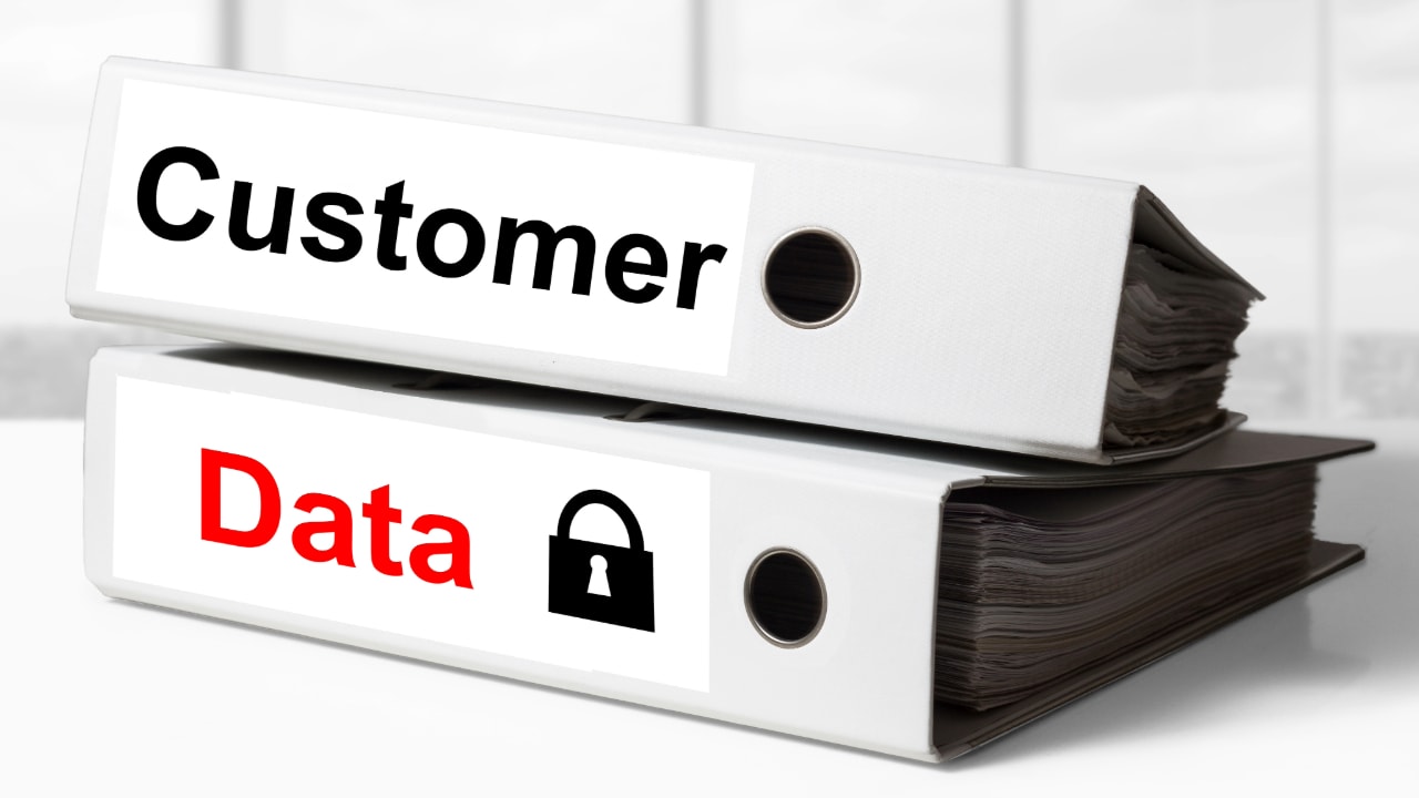 folders with customer information