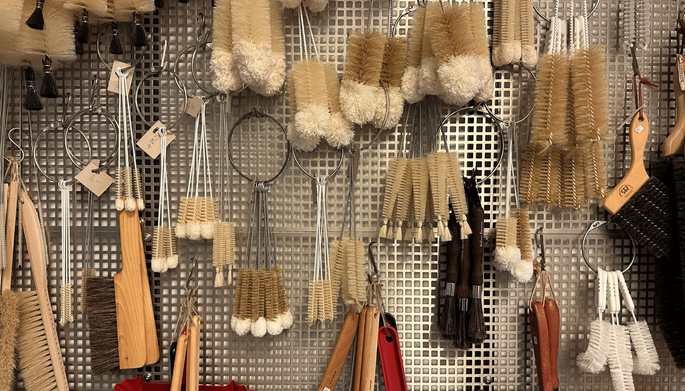 Brushes Hanging on Wall