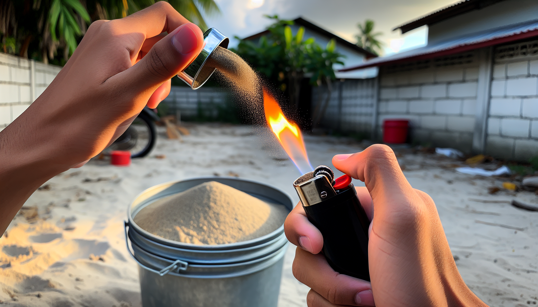 Safely burning off excess fuel from a disposable lighter