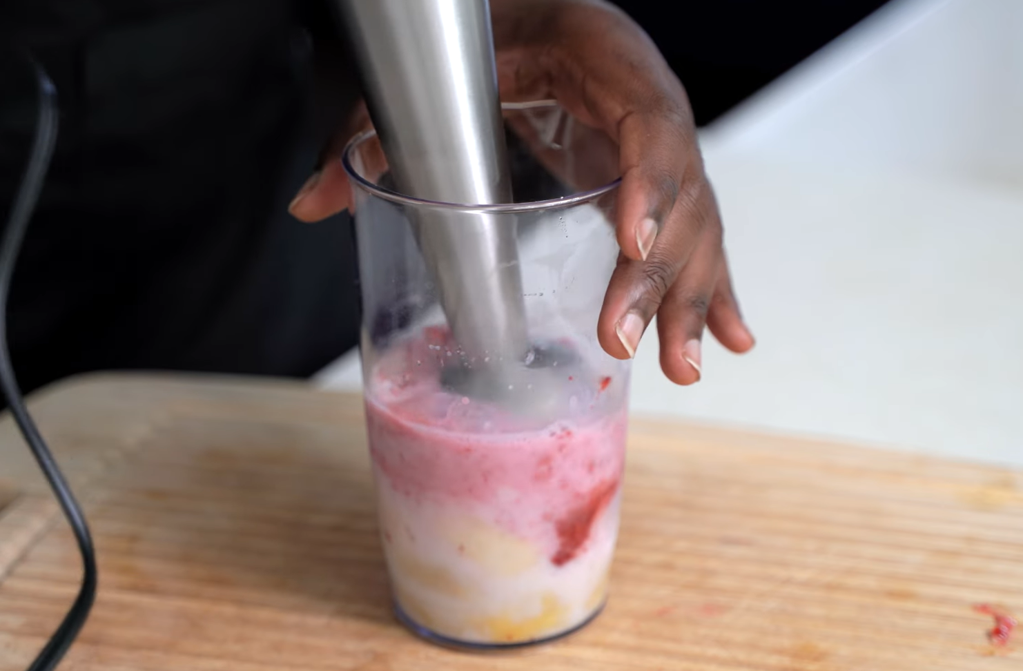 smoothie test using the turelar immersion blender