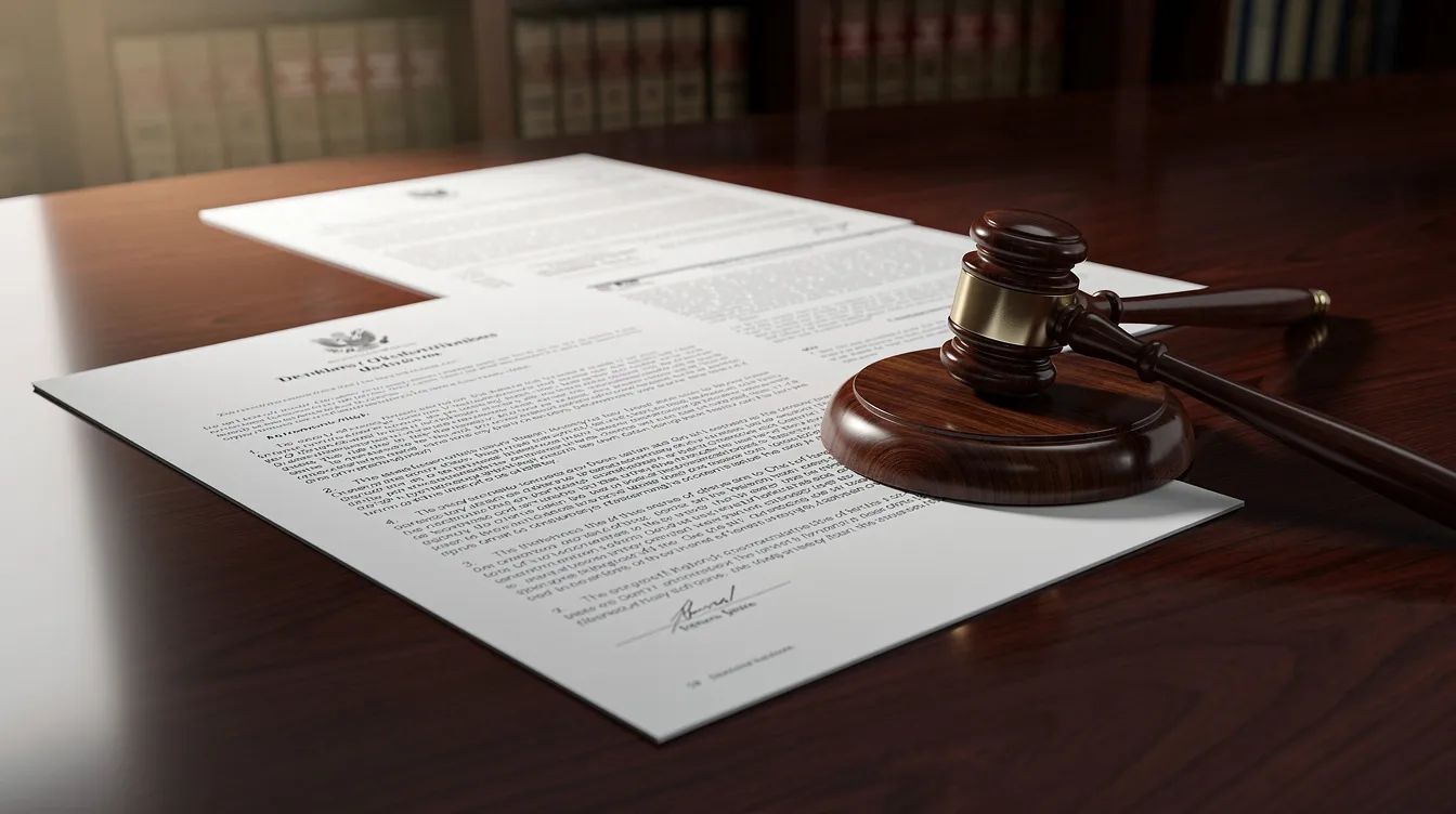 Gavel resting on legal documents related to family law and default judgments in California, emphasizing the importance of the FL-165 form for court proceedings.