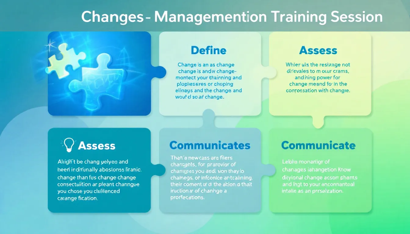 A training session for developing change management skills.