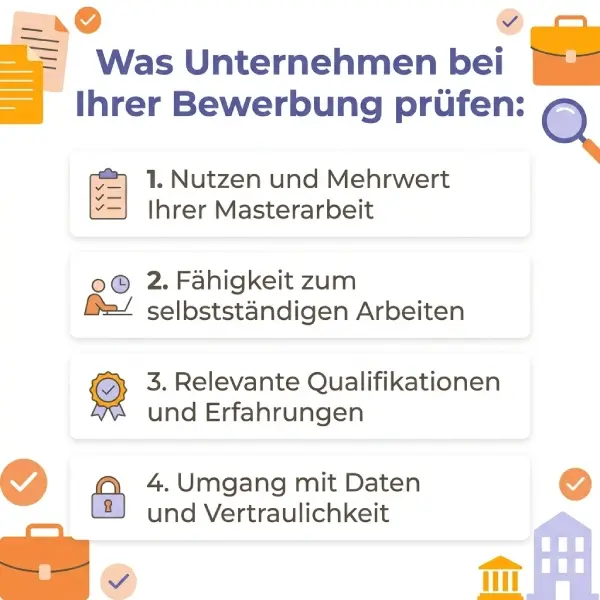 Bewerbung für Masterarbeit