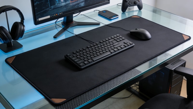 Stitched Edges for Gaming Desk Mats